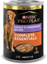 Purina Pro Plan Complete Essentials High Protein Turkey and Vegetables Entree Adult Dog Food With Gravy, 13 oz., Case of 12
