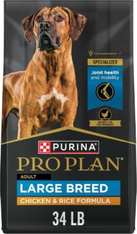 Purina Pro Plan High Protein Digestive Health Chicken and Rice Formula Large Breed Dry Dog Food, 34 lbs.