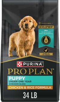 Purina Pro Plan High Protein Shredded Blend Chicken & Rice Formula Puppy Food, 34 lbs.