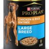 Purina Pro Plan Large Breed Chicken and Rice Entree Gravy Adult Wet Food for Large Dogs, 13 oz., Case of 12