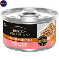 Purina Pro Plan Salmon, Shrimp & Rice Entree in Sauce Wet Cat Food, 3 oz., Case of 24
