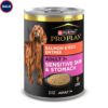 Purina Pro Plan Senior Sensitive Stomach and Skin with Salmon and Rice Entree Wet Dog Food, 13 oz., Case of 12