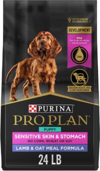 Purina Pro Plan Sensitive Skin & Stomach Formula Lamb & Oat Meal Dry Puppy Food, 24lbs.