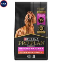 Purina Pro Plan Sensitive Skin and Stomach Salmon and Rice Formula Dog Food, 40 lbs.