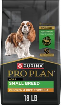 Purina Pro Plan Small Breed Chicken and Rice Formula with Guaranteed Live Probiotics Dry Dog Food, 18 lbs.