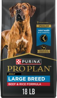 Purina Pro Plan Specialized Beef and Rice Formula Large Breed Dry High Protein Food With Probiotics for Dogs, 18 lbs.