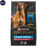 Purina Pro Plan Specialized Beef and Rice Formula Large Breed Dry High Protein Food With Probiotics for Dogs, 47 lbs.