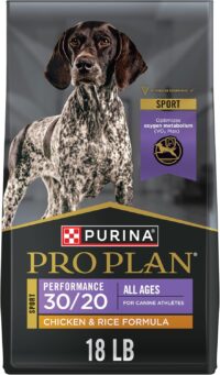 Purina Pro Plan Sport Performance 30/20 Chicken and Rice Formula High Protein Dry Dog Food, 18 lbs.
