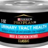 Purina Pro Plan Urinary Tract Health Beef and Chicken Entree Classic Cat Food, 3 oz., Case of 24