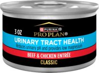 Purina Pro Plan Urinary Tract Health Beef and Chicken Entree Classic Cat Food, 3 oz., Case of 24