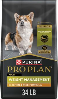 Purina Pro Plan Weight Management Chicken and Rice Formula Dry Dog Food, 34 lbs.