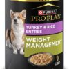 Purina Pro Plan Weight Management Wet Dog Food Turkey and Rice Entree in Gravy, 13 oz., Case of 12