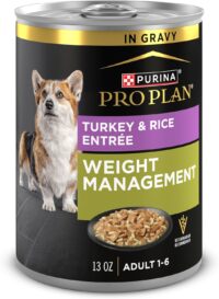 Purina Pro Plan Weight Management Wet Dog Food Turkey and Rice Entree in Gravy, 13 oz., Case of 12