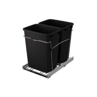 Rev-A-Shelf RV-18PSC-18-5 14.38-in W x 19.25-in H x 22.0-in D Chrome Soft Close Pull-out Pull-out trash can