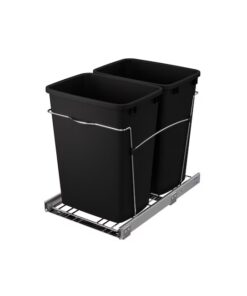 Rev-A-Shelf RV-18PSC-18-5 14.38-in W x 19.25-in H x 22.0-in D Chrome Soft Close Pull-out Pull-out trash can