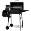 Royal Gourmet CC1624S Offset Smoker Series 22.64-in W Black Barrel Charcoal Grill
