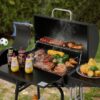 Royal Gourmet CC1624S Offset Smoker Series 22.64-in W Black Barrel Charcoal Grill