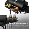 Royal Gourmet CC1624S Offset Smoker Series 22.64-in W Black Barrel Charcoal Grill
