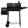 Royal Gourmet CC1624S Offset Smoker Series 22.64-in W Black Barrel Charcoal Grill