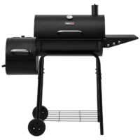 Royal Gourmet CC1624S Offset Smoker Series 22.64-in W Black Barrel Charcoal Grill