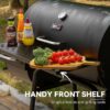 Royal Gourmet CC1830FB Offset Smoker 27.44-in W Black Barrel Charcoal Grill