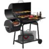Royal Gourmet CC1830FB Offset Smoker 27.44-in W Black Barrel Charcoal Grill