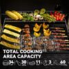 Royal Gourmet CC1830FB Offset Smoker 27.44-in W Black Barrel Charcoal Grill
