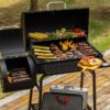 Royal Gourmet CC1830FB Offset Smoker 27.44-in W Black Barrel Charcoal Grill