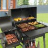 Royal Gourmet CC1831F Offset Smoker Series 27.44-in W Black Barrel Charcoal Grill