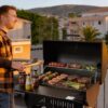 Royal Gourmet CC1831F Offset Smoker Series 27.44-in W Black Barrel Charcoal Grill