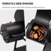 Royal Gourmet CC1831F Offset Smoker Series 27.44-in W Black Barrel Charcoal Grill