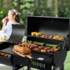 Royal Gourmet CC1831F Offset Smoker Series 27.44-in W Black Barrel Charcoal Grill