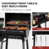 Royal Gourmet CC1831F Offset Smoker Series 27.44-in W Black Barrel Charcoal Grill