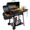 Royal Gourmet CC1831S Offset Smoker Series 27.44-in W Black Barrel Charcoal Grill