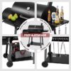 Royal Gourmet CC1831S Offset Smoker Series 27.44-in W Black Barrel Charcoal Grill