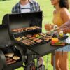 Royal Gourmet CC1831S Offset Smoker Series 27.44-in W Black Barrel Charcoal Grill