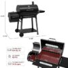 Royal Gourmet CC1831S Offset Smoker Series 27.44-in W Black Barrel Charcoal Grill