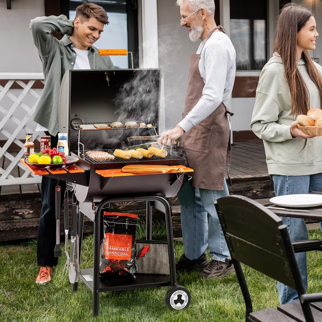Royal Gourmet CC2024 21.77-in W Black Barrel Charcoal Grill4_11zon Royal Gourmet CC2024 21.77-in W Black Barrel Charcoal Grill
