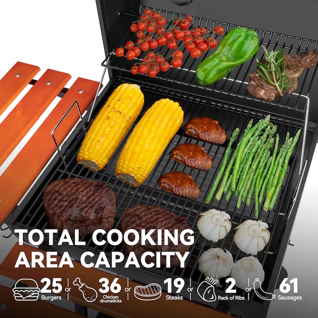 Royal Gourmet CC2024 21.77-in W Black Barrel Charcoal Grill56_11zon Royal Gourmet CC2024 21.77-in W Black Barrel Charcoal Grill
