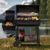Royal Gourmet CC2036F 1200 Sq. In. for Large Event Gathering 33.07-in W Black Barrel Charcoal Grill
