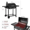 Royal Gourmet CD1824ET 22.05-in W Black Cart Charcoal Grill