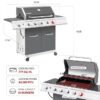 Royal Gourmet GA5404G Cabinet Style Gray 5 -Burner Liquid Propane Gas Grill 1 -Side Burner