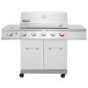 Royal Gourmet GA5404S Cabinet Style Silver 5 -Burner Liquid Propane Gas Grill 1 -Side Burner