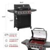 Royal Gourmet GA5407H Cabinet Style Black 5 -Burner Liquid Propane Gas Grill 1 -Side Burner