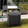 Royal Gourmet GA5407H Cabinet Style Black 5 -Burner Liquid Propane Gas Grill 1 -Side Burner