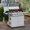 Royal Gourmet GA6406W Cabinet Style Grill with Foldable Side Shelf White 6 -Burner Liquid Propane Gas Grill 1 -Side Burner