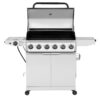 Royal Gourmet GA6406W Cabinet Style Grill with Foldable Side Shelf White 6 -Burner Liquid Propane Gas Grill 1 -Side Burner