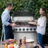 Royal Gourmet GA6406W Cabinet Style Grill with Foldable Side Shelf White 6 -Burner Liquid Propane Gas Grill 1 -Side Burner