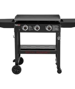 Royal Gourmet GB3000H 28'' Griddle with Folding Side Shelves 3 -Burner Liquid propane Flat Top Grill