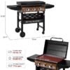 Royal Gourmet GB3000PY Gas Griddle with Hood 3 -Burner Liquid propane Flat Top Grill